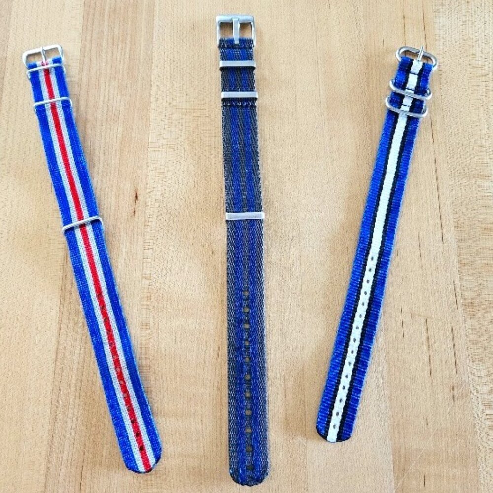 Three NATO Style Watch Straps